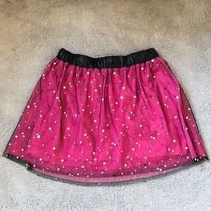 Pink sparkle skirt.
